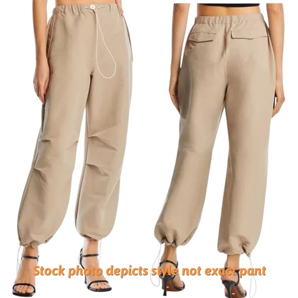 AVEC LES FILLES Parachute-Style Pants in Khaki Size Small - Picture 3 of 10